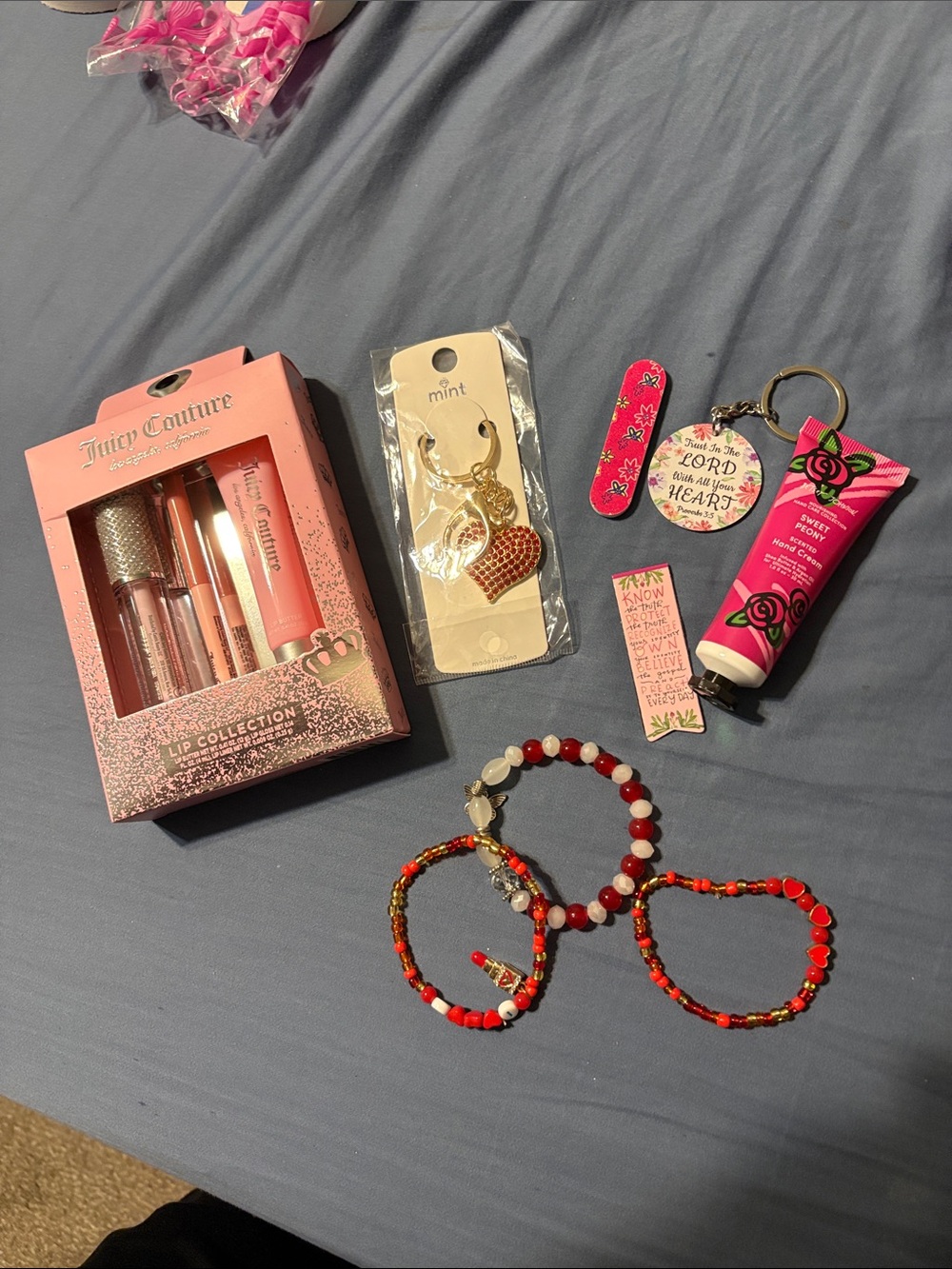 Juicy Couture Pink Lip & Hand Care Gift Set with Floral Tube